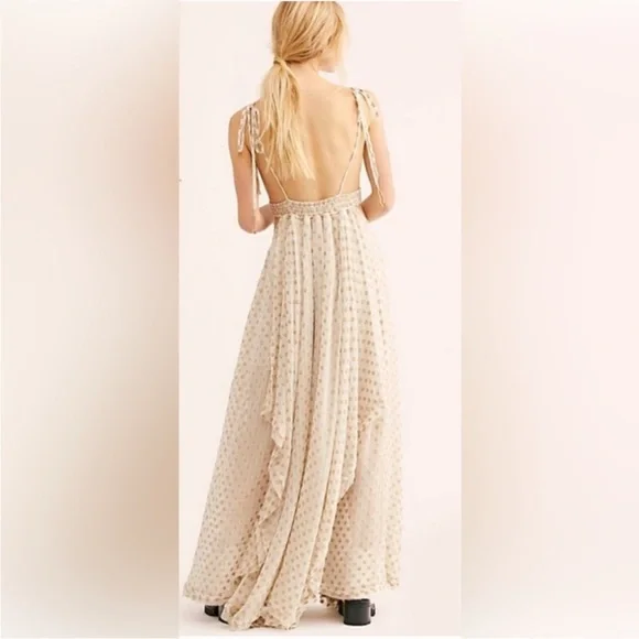 Free People Gold And Cream Maxi Dress - Picture 15 of 15